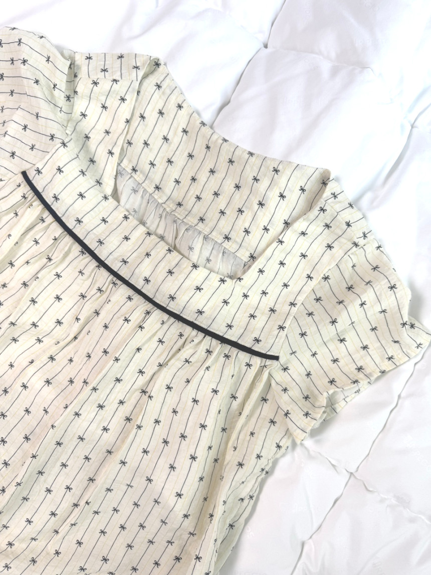 (종이패턴) 노브라 파이핑 잠옷 상의 패턴 + 바지 패턴 잠옷 만들기 도안 DIY 재료 키트 동영상제공