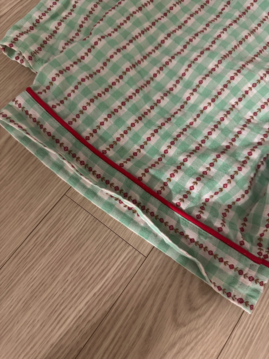 (종이패턴) 노브라 파이핑 잠옷 상의 패턴 + 바지 패턴 잠옷 만들기 도안 DIY 재료 키트 동영상제공