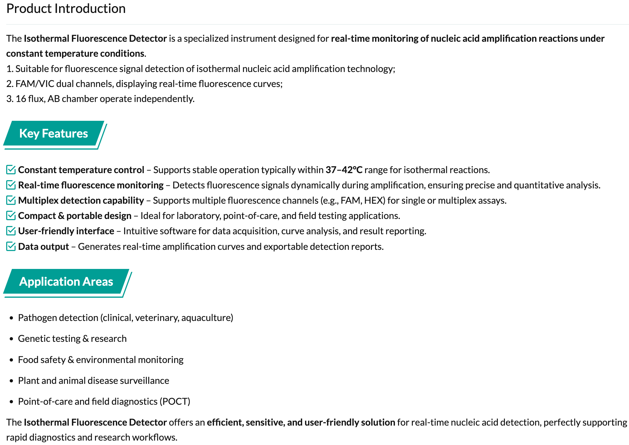 Isothermal Fluorescence Detector