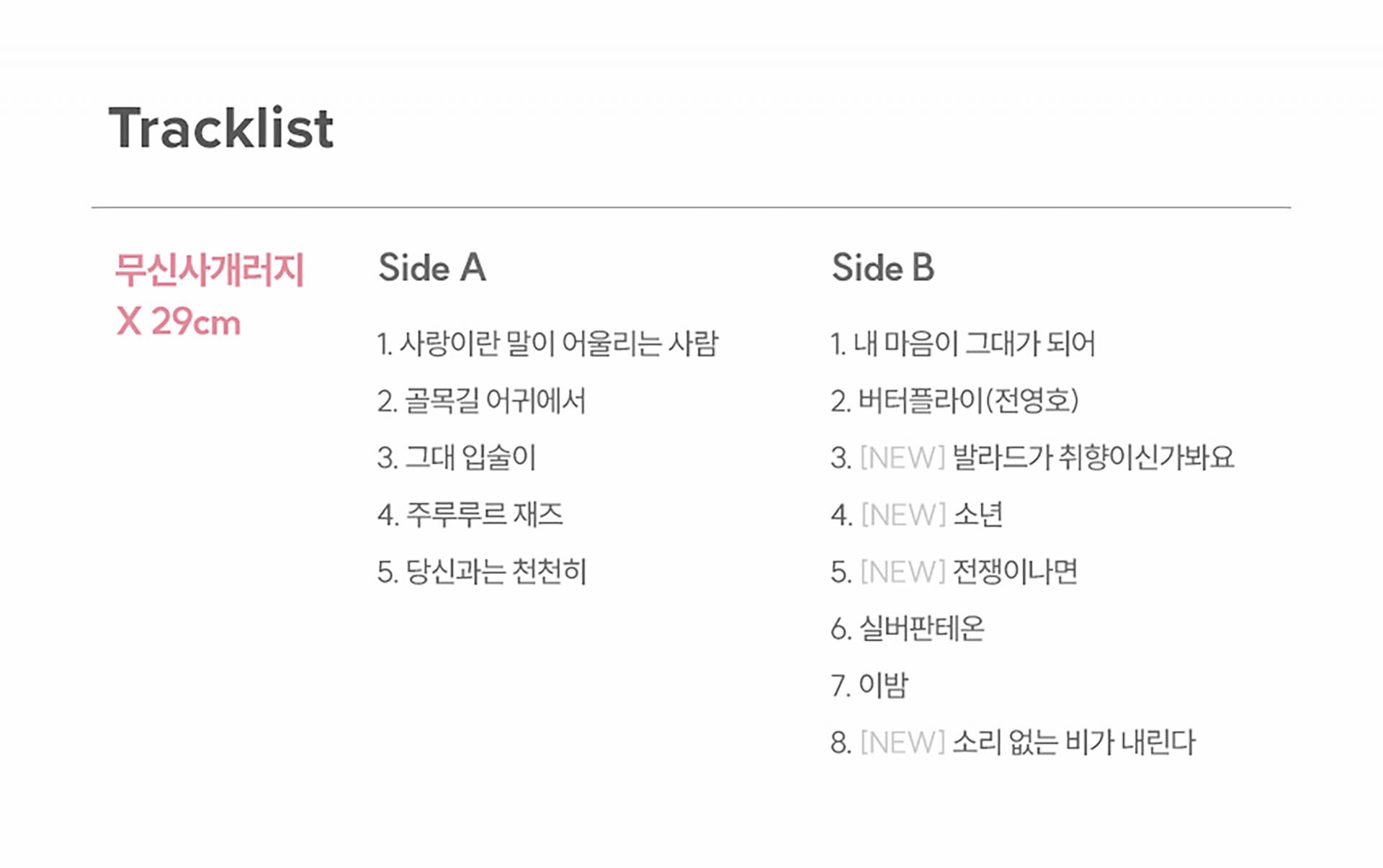 장범준 소공연 라이브 LP | 무신사 개러지 X 29cm