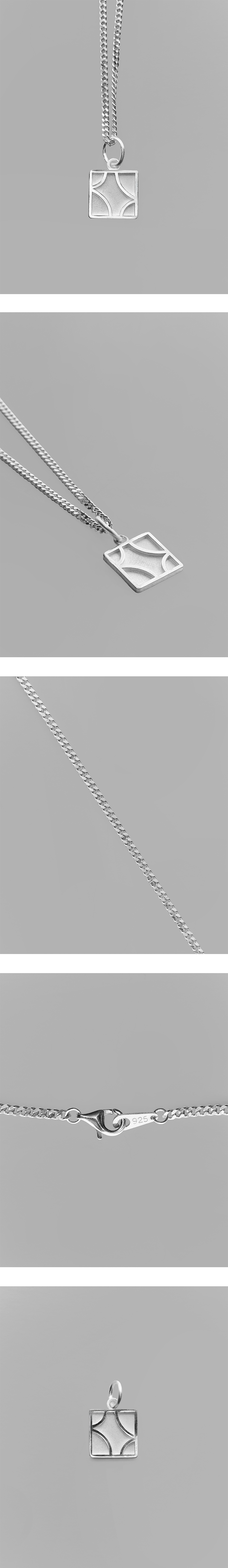 BOWLOW square emboss necklace