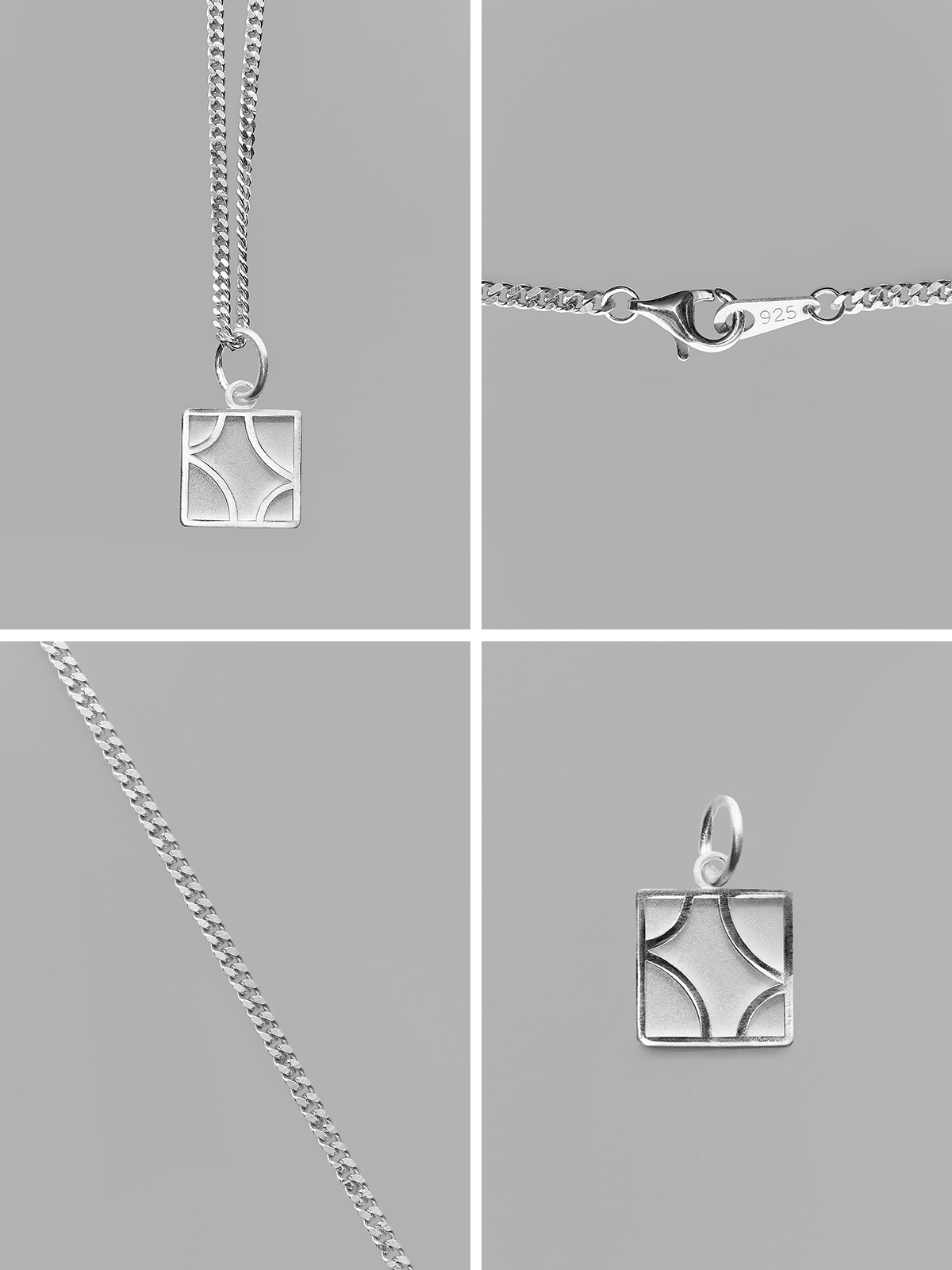 BOWLOW square emboss necklace