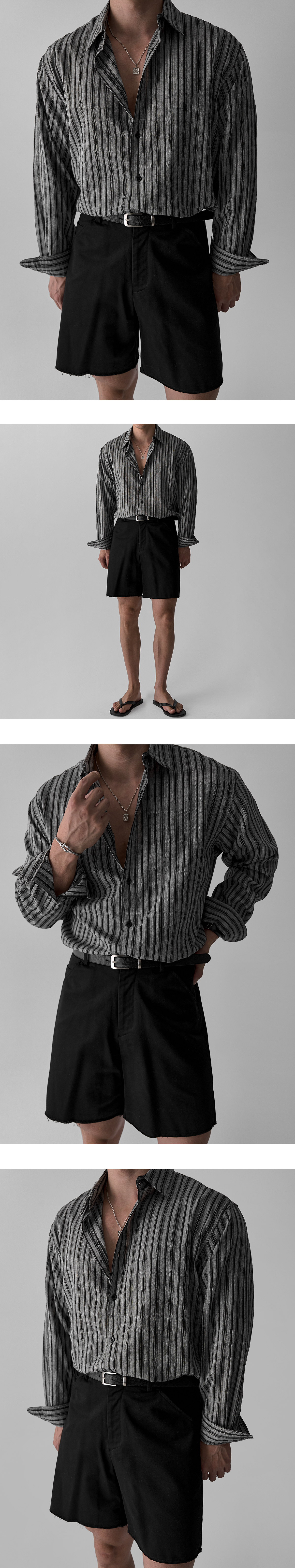 라마 스트라이프 셔츠