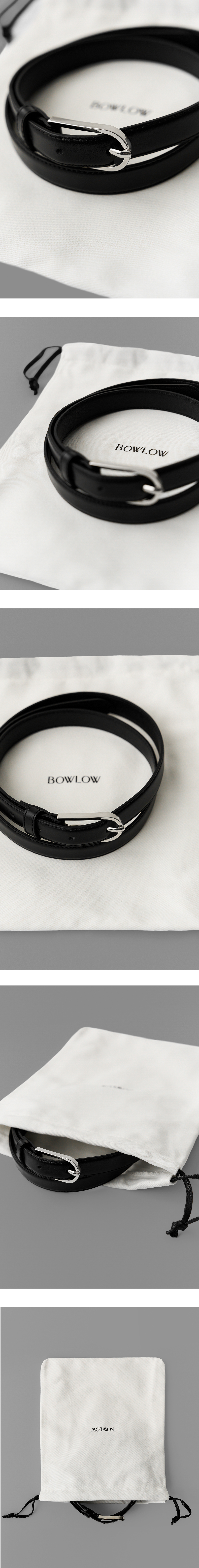 [BOWLOW] 플랫 버클 레더 벨트