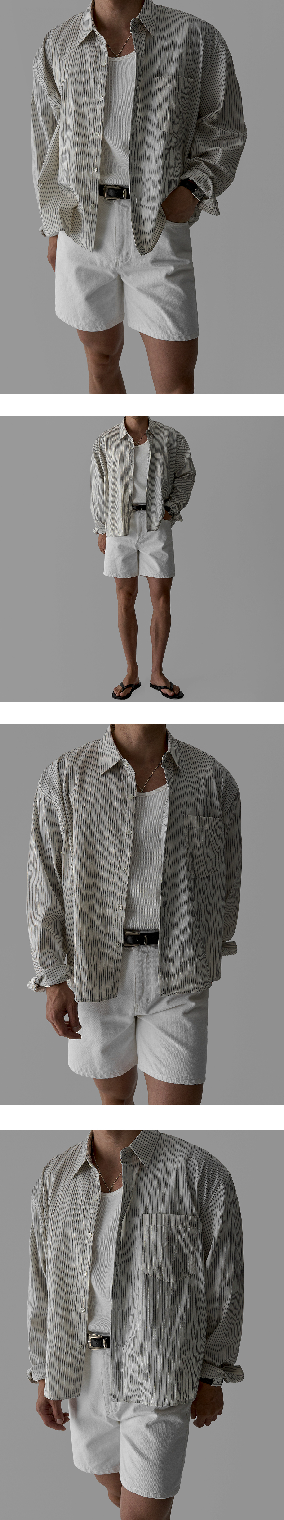디거 크링클 크롭 셔츠