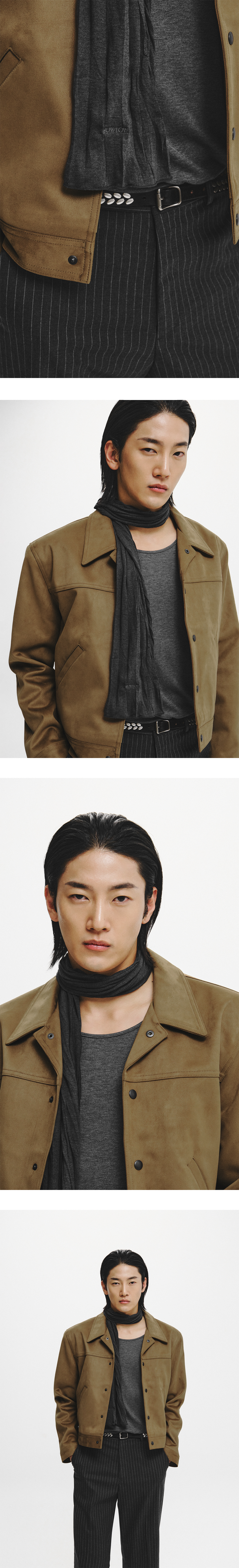 크링클 스카프 [차콜]