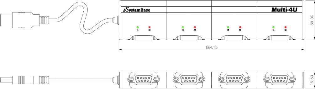 Multi-4/USB COMBO (DB9M)