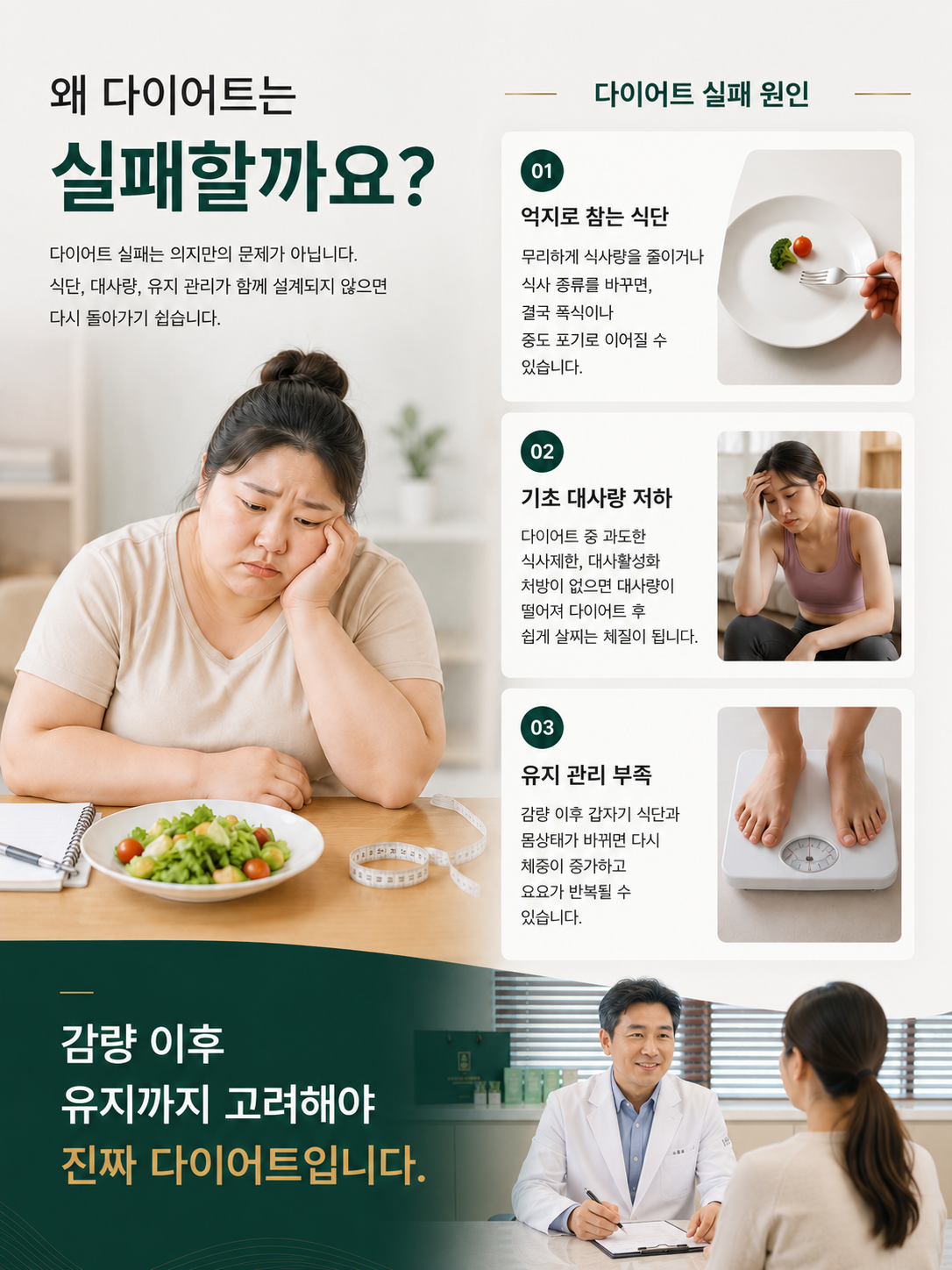 체중관리 전 건강상태와 생활습관 확인