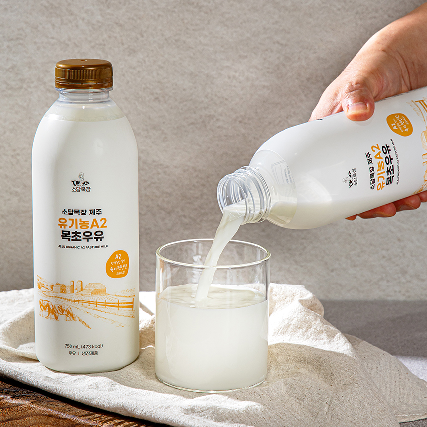 제주 유기농A2 목초우유 750ml, 3개