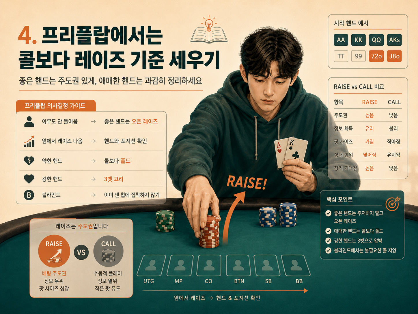 프리플랍에서는 콜보다 레이즈 기준 세우기.png