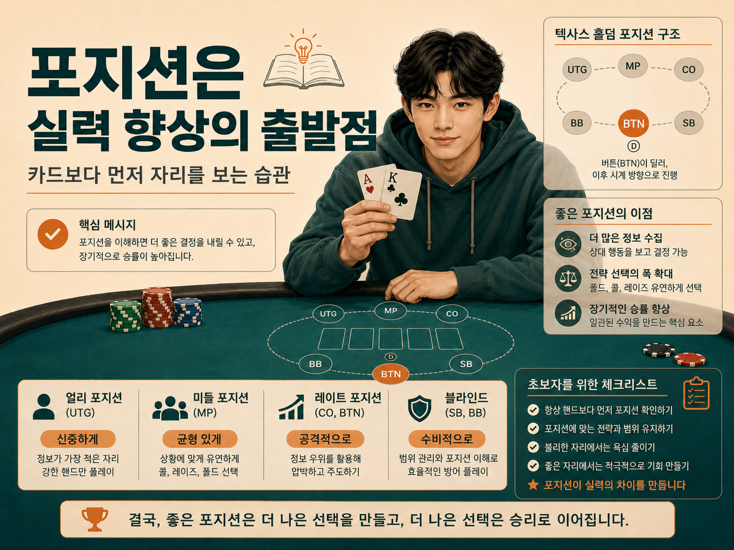 홀덤 포지션 전략 결론 이미지