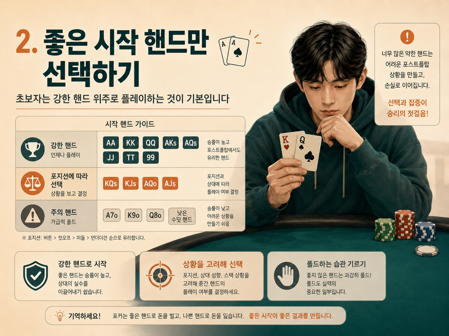 좋은 시작 핸드만 선택하기.png