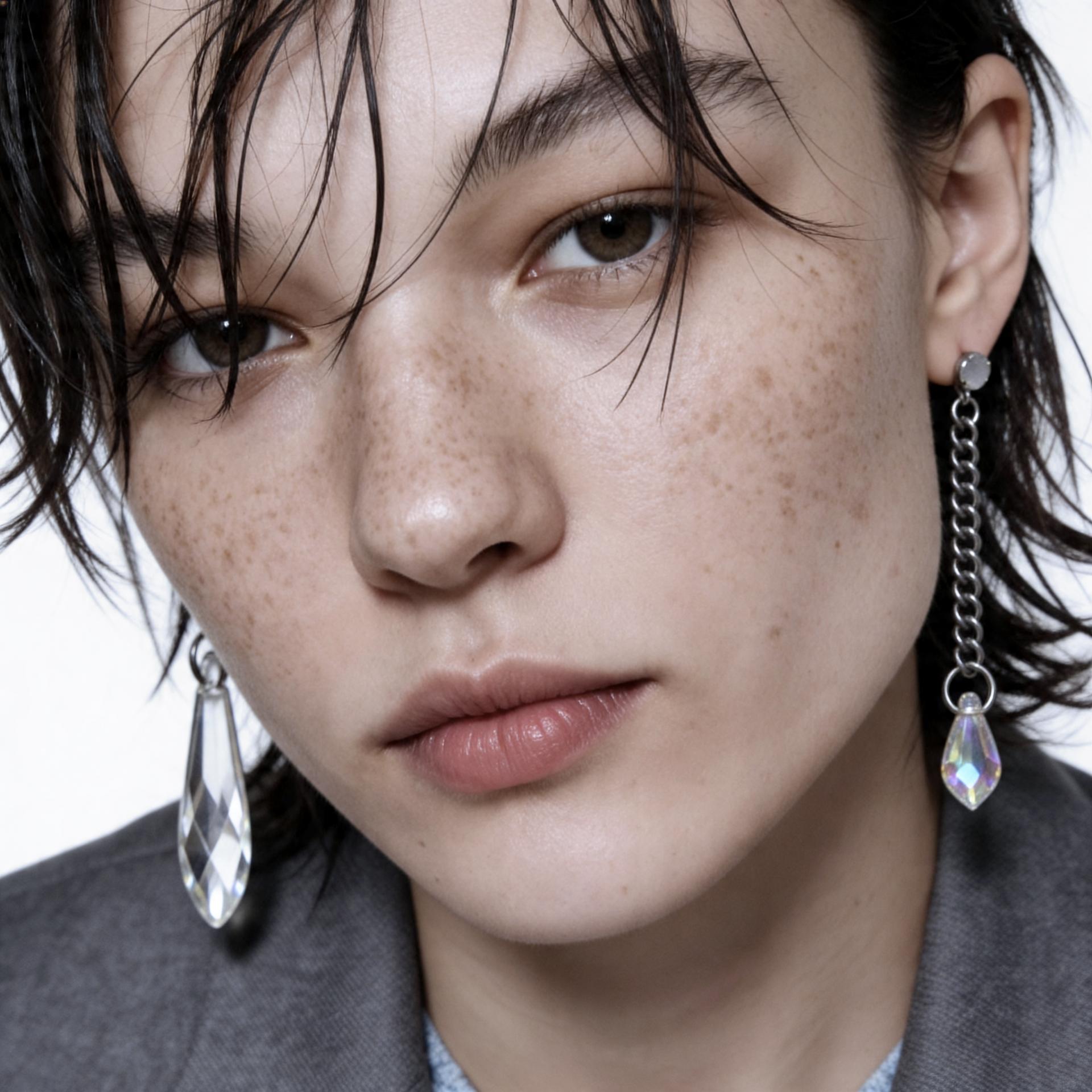 바이메이커 크리스탈 미스매치 드롭 이어링 Crystal Mismatch Drop Earrings