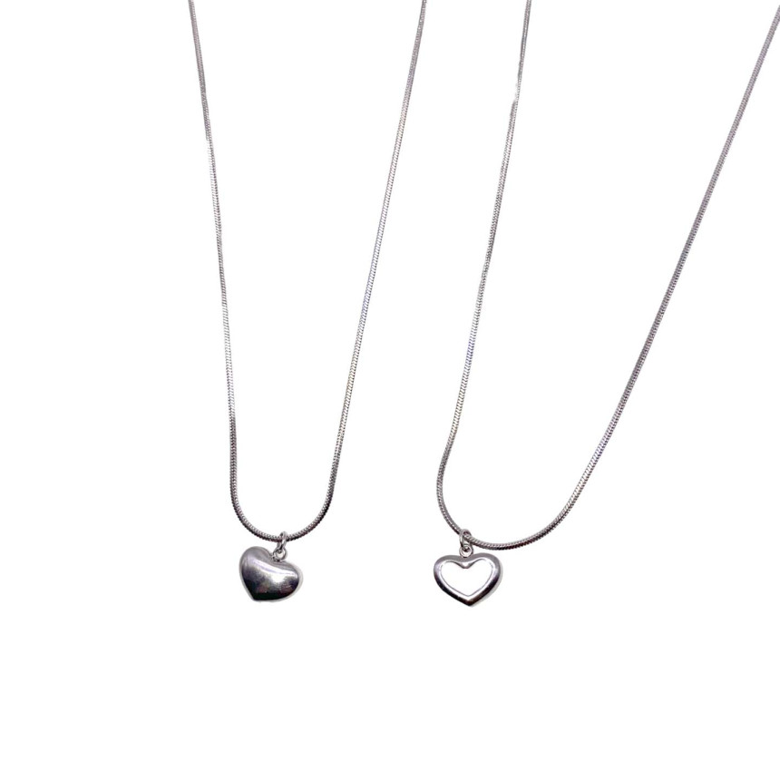 바이메이커 리버서블 하트 써지컬 목걸이 Reversible Heart Necklace