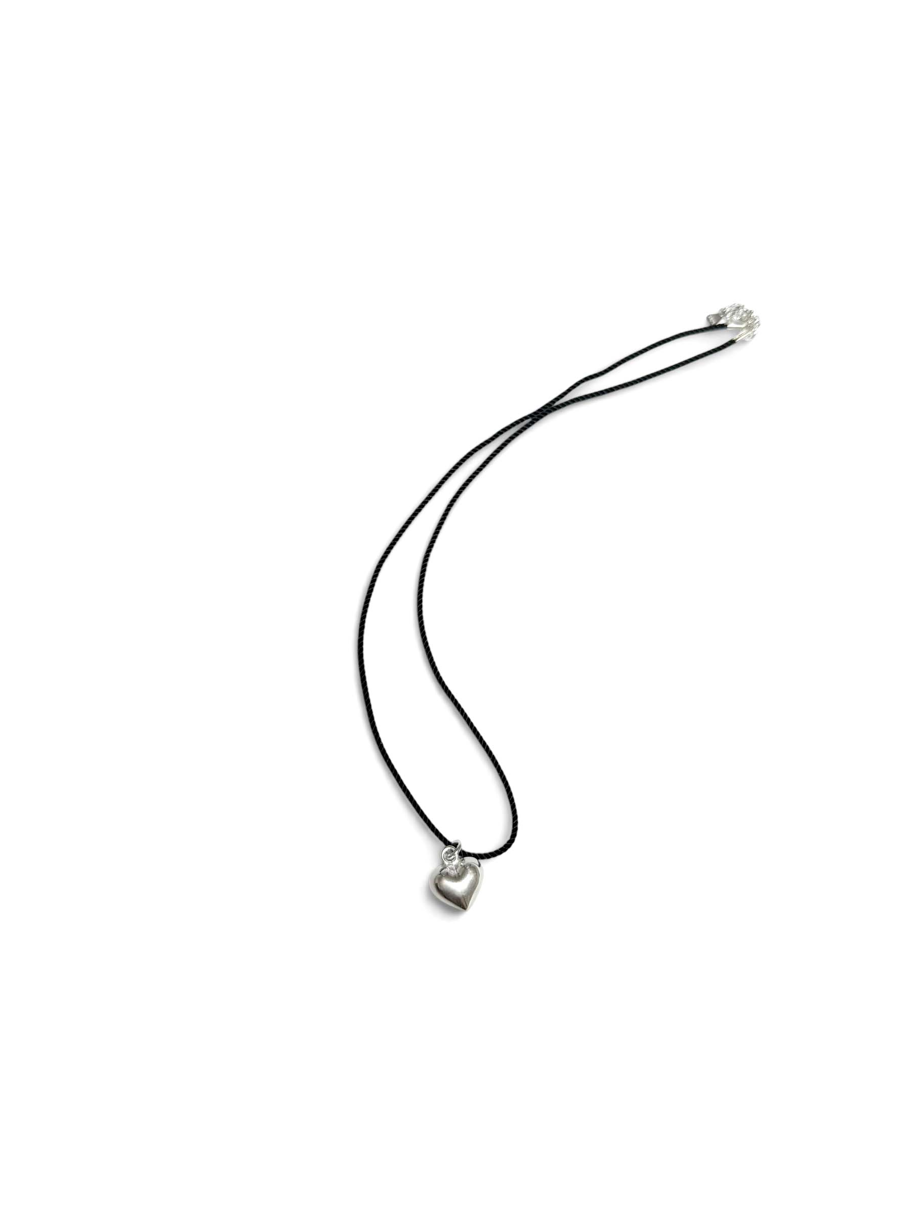 바이메이커 실버 하트 코드 목걸이 Silver Heart Cord Necklace 925