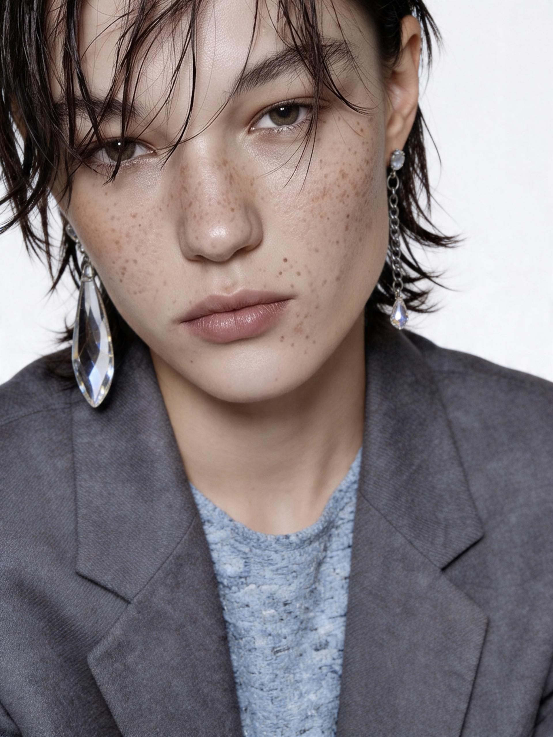 바이메이커 크리스탈 미스매치 드롭 이어링 Crystal Mismatch Drop Earrings