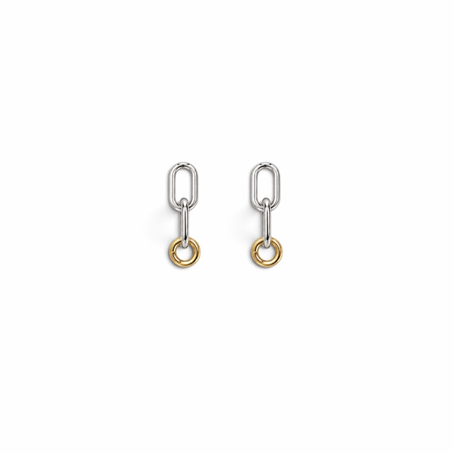 바이메이커 믹스 링크 드롭 이어링_실버 Mixed Link Drop Earrings_Silver