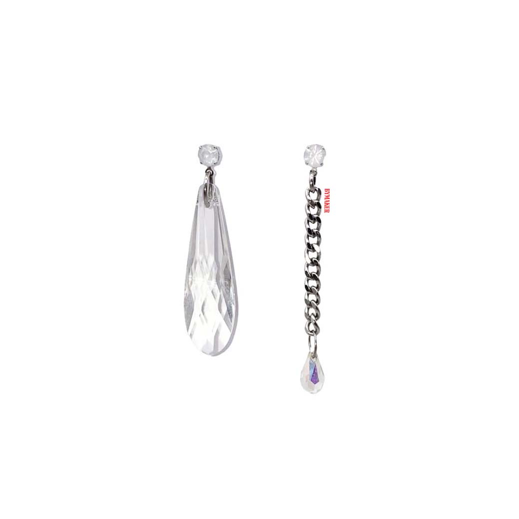 바이메이커 크리스탈 미스매치 드롭 이어링 Crystal Mismatch Drop Earrings