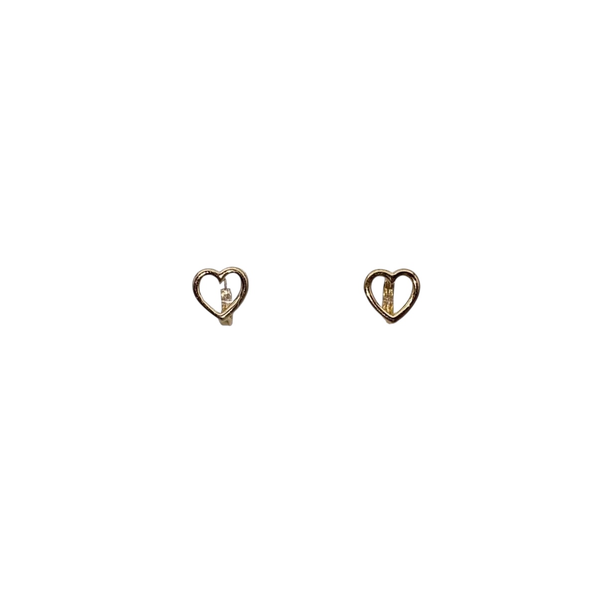 바이메이커 오픈 하트 미니 후프 이어링_골드 Open Heart Mini Hoop Earrings_gold