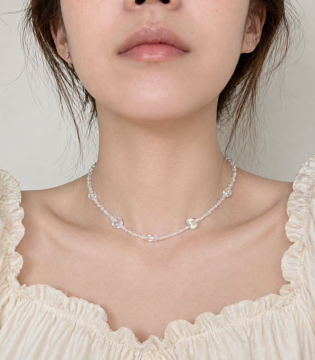 바이메이커 오팔 글로우 하트 목걸이 Opal Glow Heart Necklace