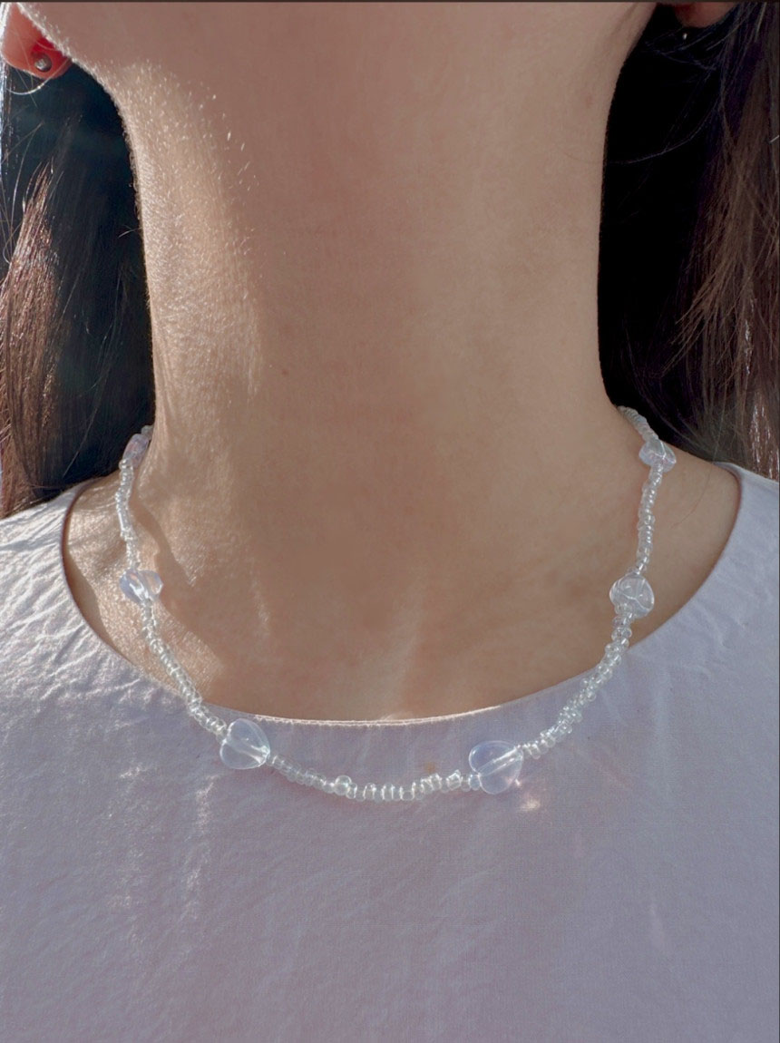 바이메이커 오팔 글로우 하트 목걸이 Opal Glow Heart Necklace