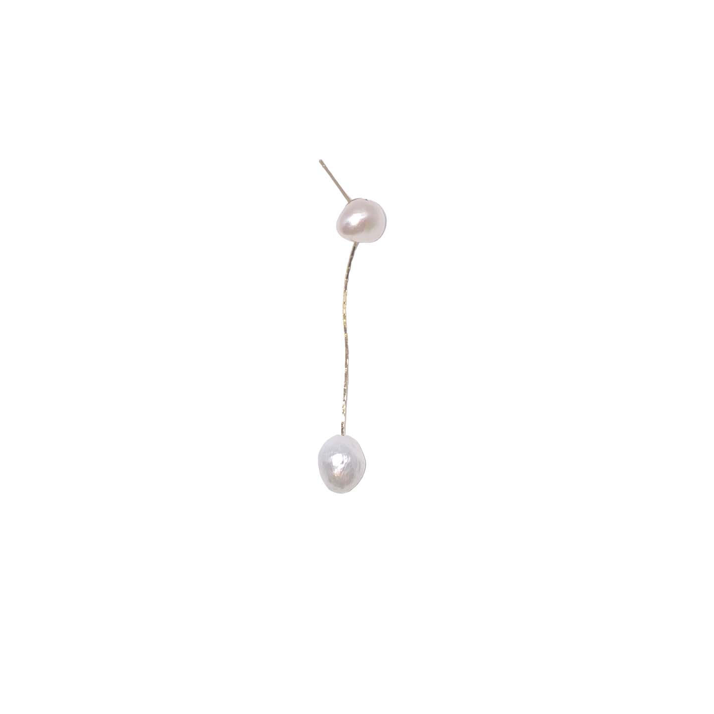 바이메이커 언발 진주 드롭 이어링 Asymmetric Pearl Drop Earrings