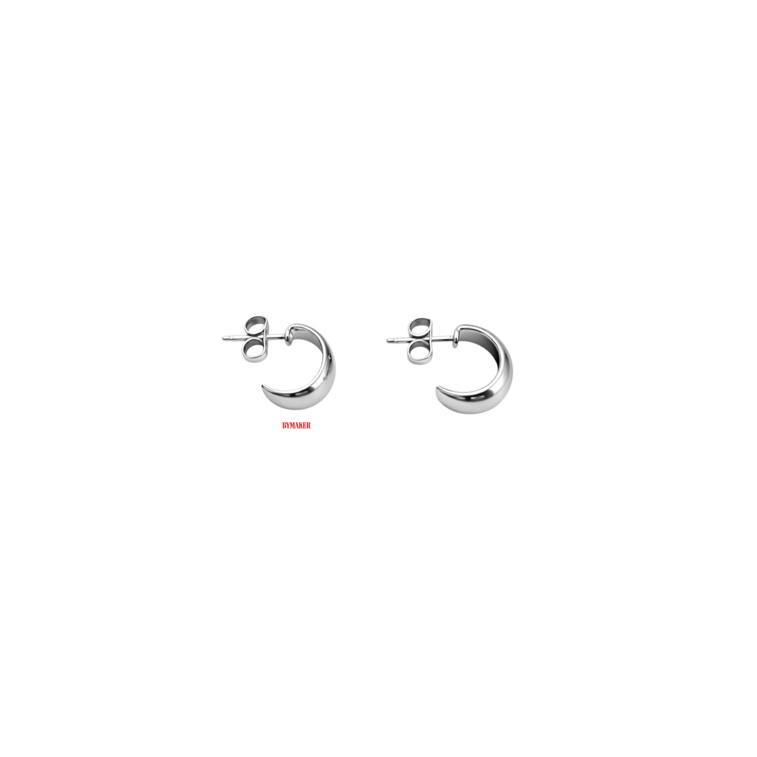 바이메이커 미니 볼드 하프링 이어링 Mini Bold Huggie Hoop Earrings