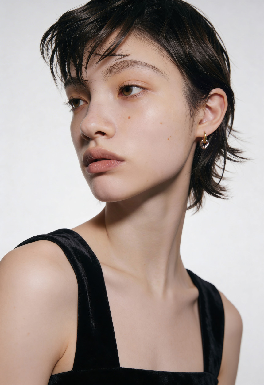 바이메이커 컨트라스트 링크 이어링 CONTRAST LINK EARRINGS