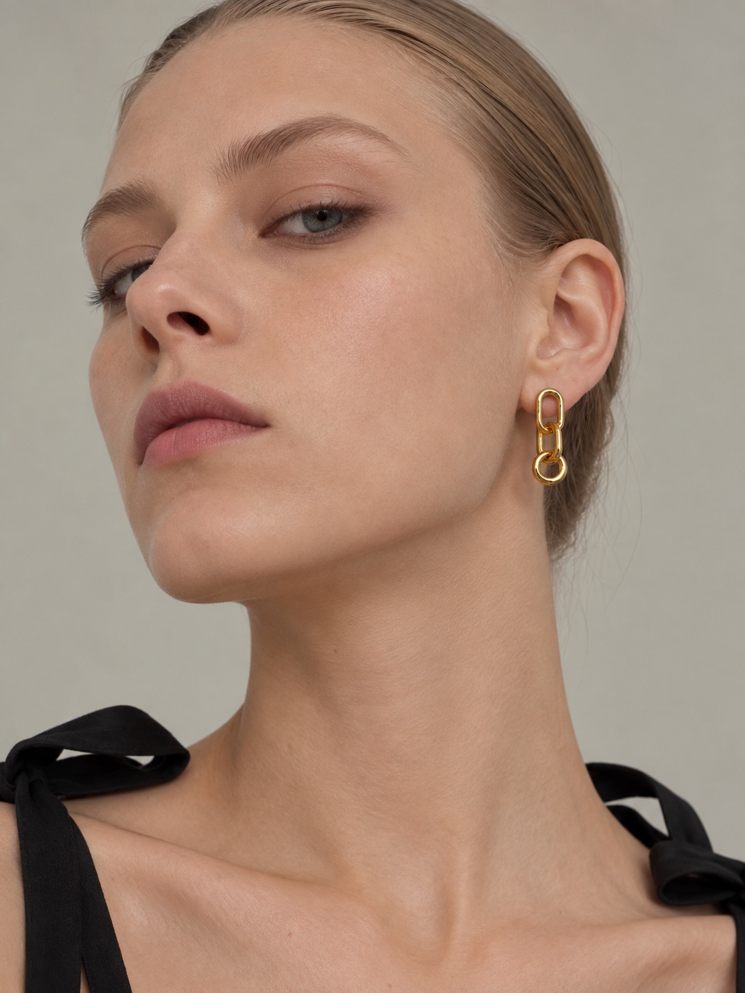 바이메이커 믹스 링크 드롭 이어링_실버 Mixed Link Drop Earrings_Silver