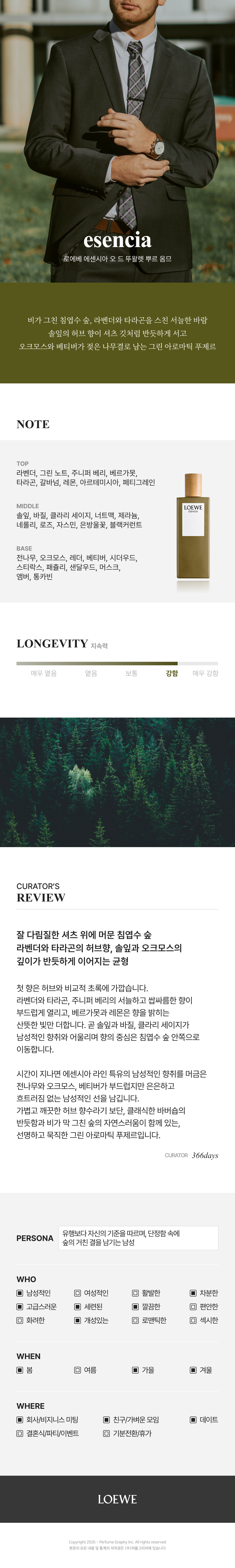로에베 에센시아 오 드 뚜왈렛 뿌르 옴므