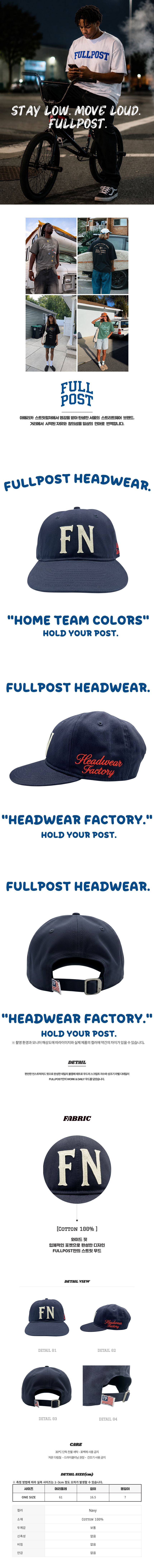 FULLPOST FN Signature 6-Panel Ball Cap (Navy)