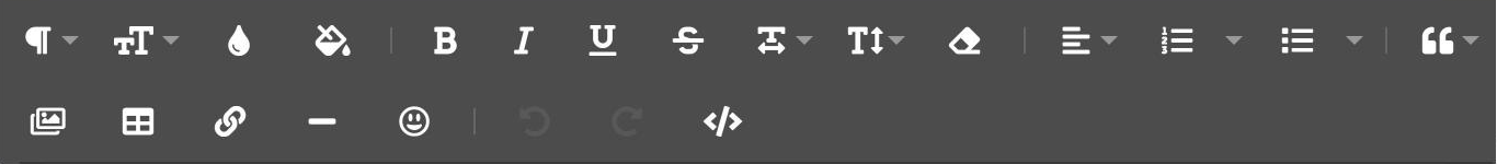 텍스트 위젯 편집 도구모음 전체